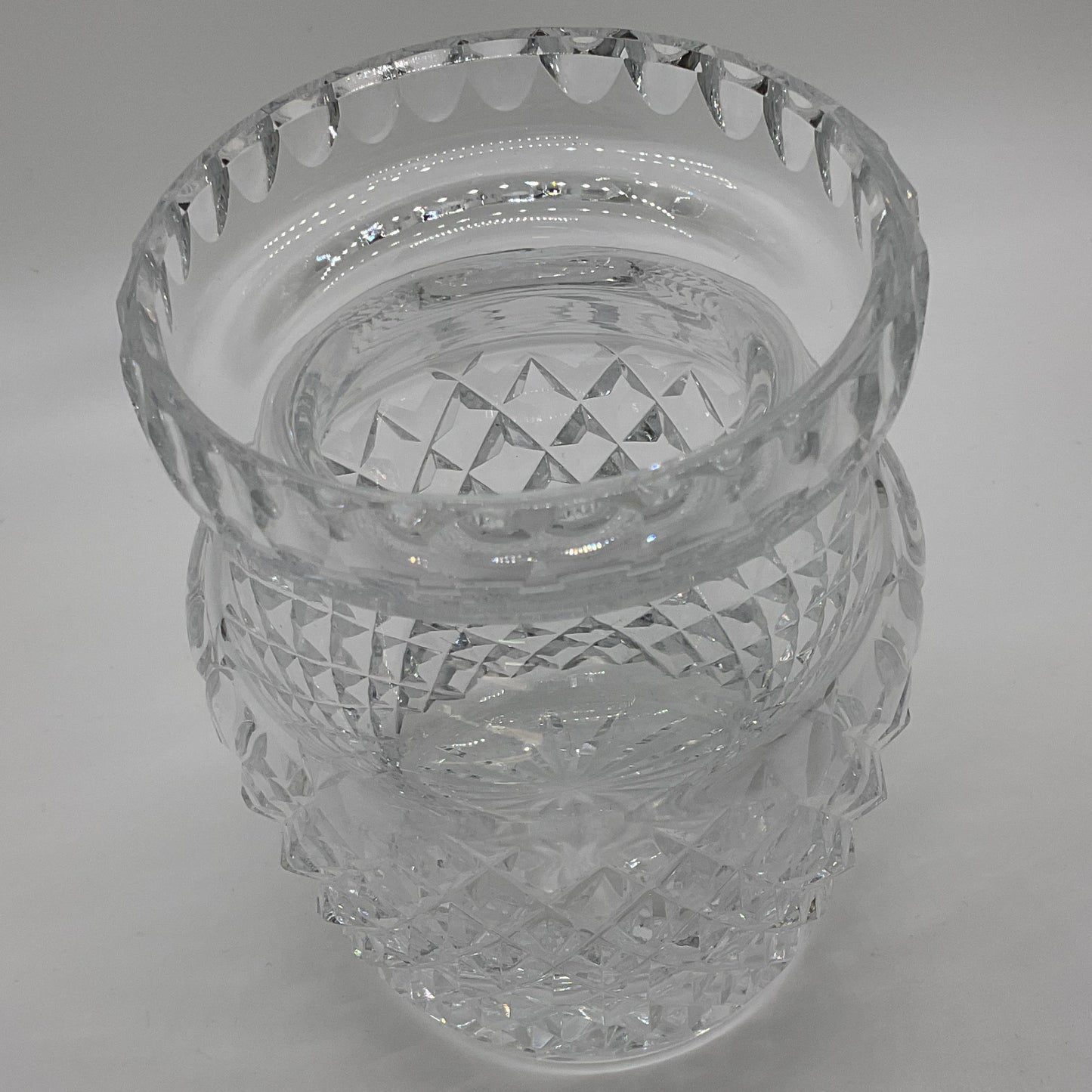 WATERFORD Etched Crystal Jam Jar with Spoon- 6"