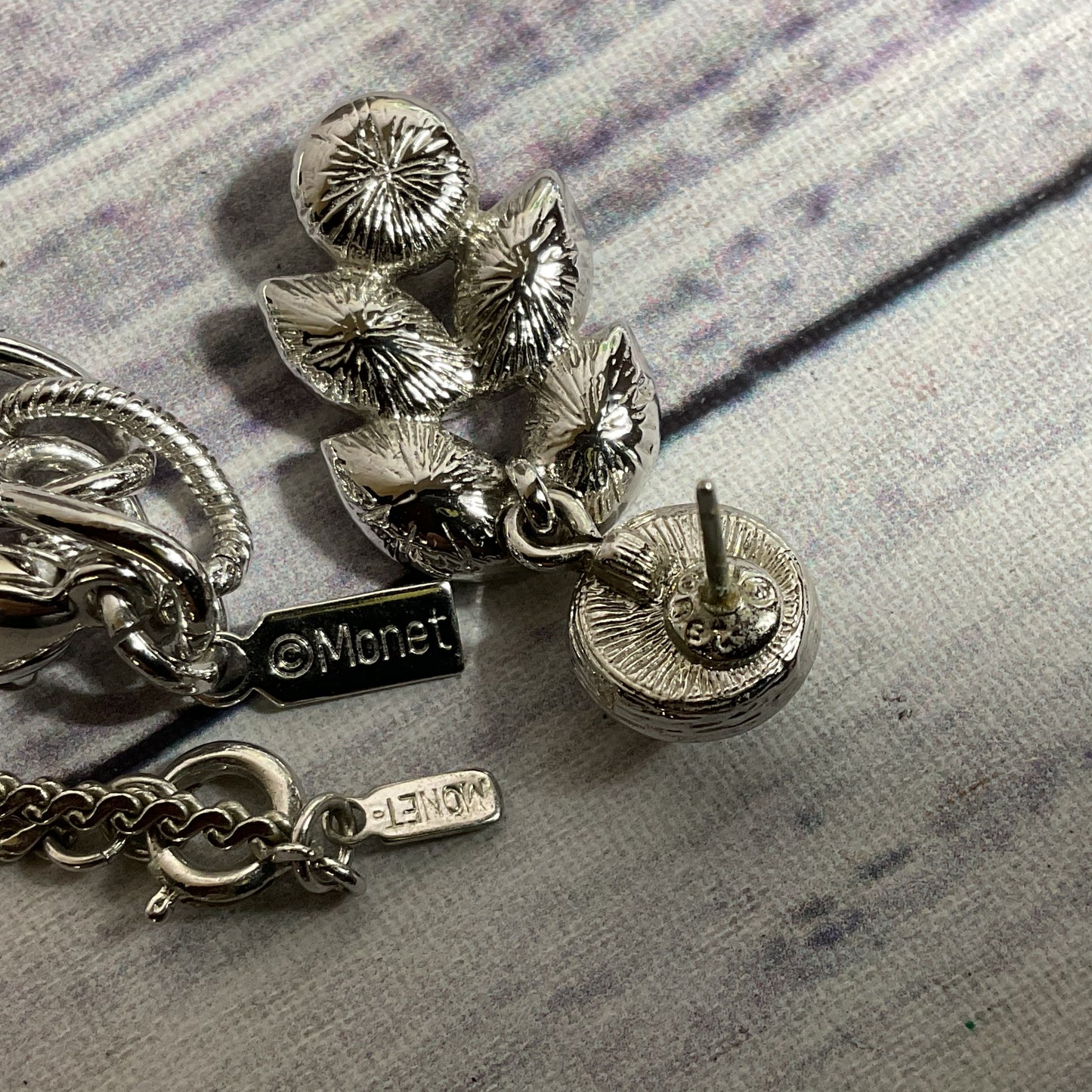 Lot of MONET Chain Necklace, Earrings, Bracelet