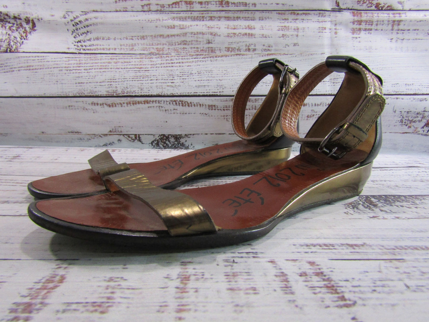 Lanvin 2012 Ete Women's Ankle Strap Sandals Size 9 Made in Italy