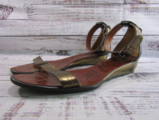 Lanvin 2012 Ete Women's Ankle Strap Sandals Size 9 Made in Italy