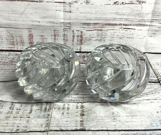Gorham Vintage Crystal Votive Set of 2 Candle Holders Clear