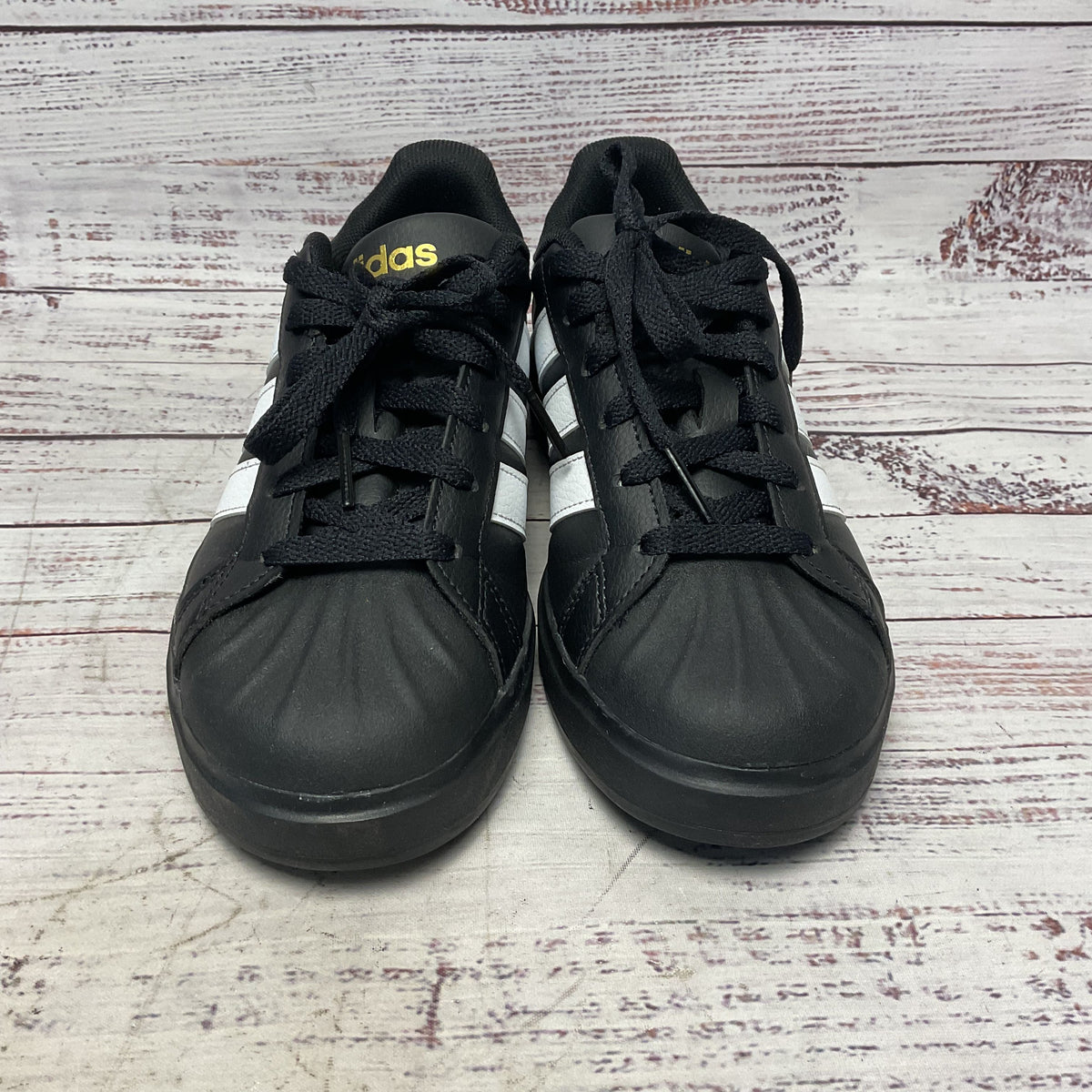 Adidas Streettalk Black White Sneaker Athletic Shoe Boys Big Kid Size 5
