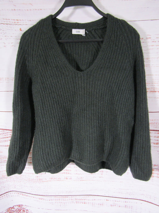 Closed Women's Gray Alpaca Wool Blend Knit V-Neck Sweater Size XS