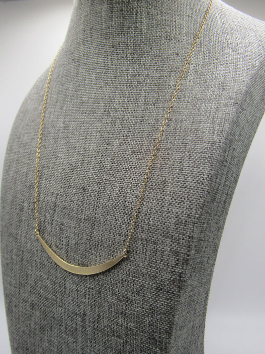 Azaggi Vermeil Sterling Silver Rolo Chain Crest Bar Pendant Necklace