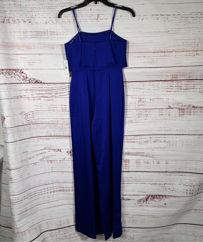NWT Liv Foster Royal Blue Strapless Jumpsuit Size 2 Retail $350