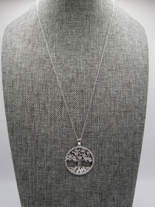 Sterling Silver Tree of Life Pendant Necklace
