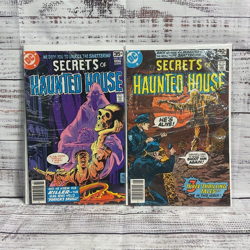Lot of 2 VTG. 1979 Secrets Of Haunted House #12 #15 Dc Comics Horror Ungraded