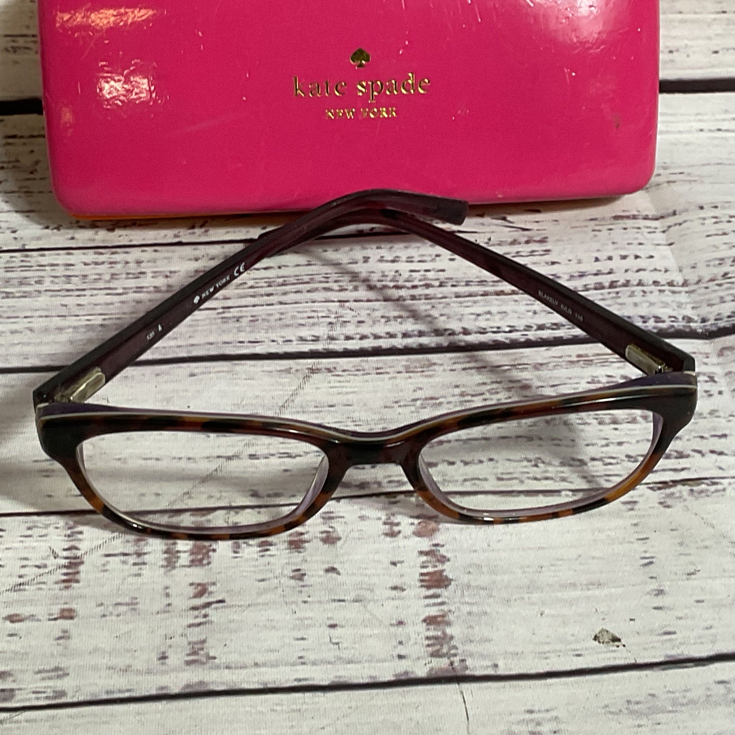 KATE SPADE Blakely Tortoise Purple Women's Eyeglasses 50[ ]17 135 FRAMES ONLY