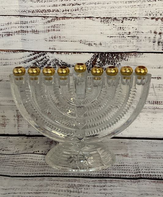 Godinger Crystal Candle Legends Hanukkah Menorah