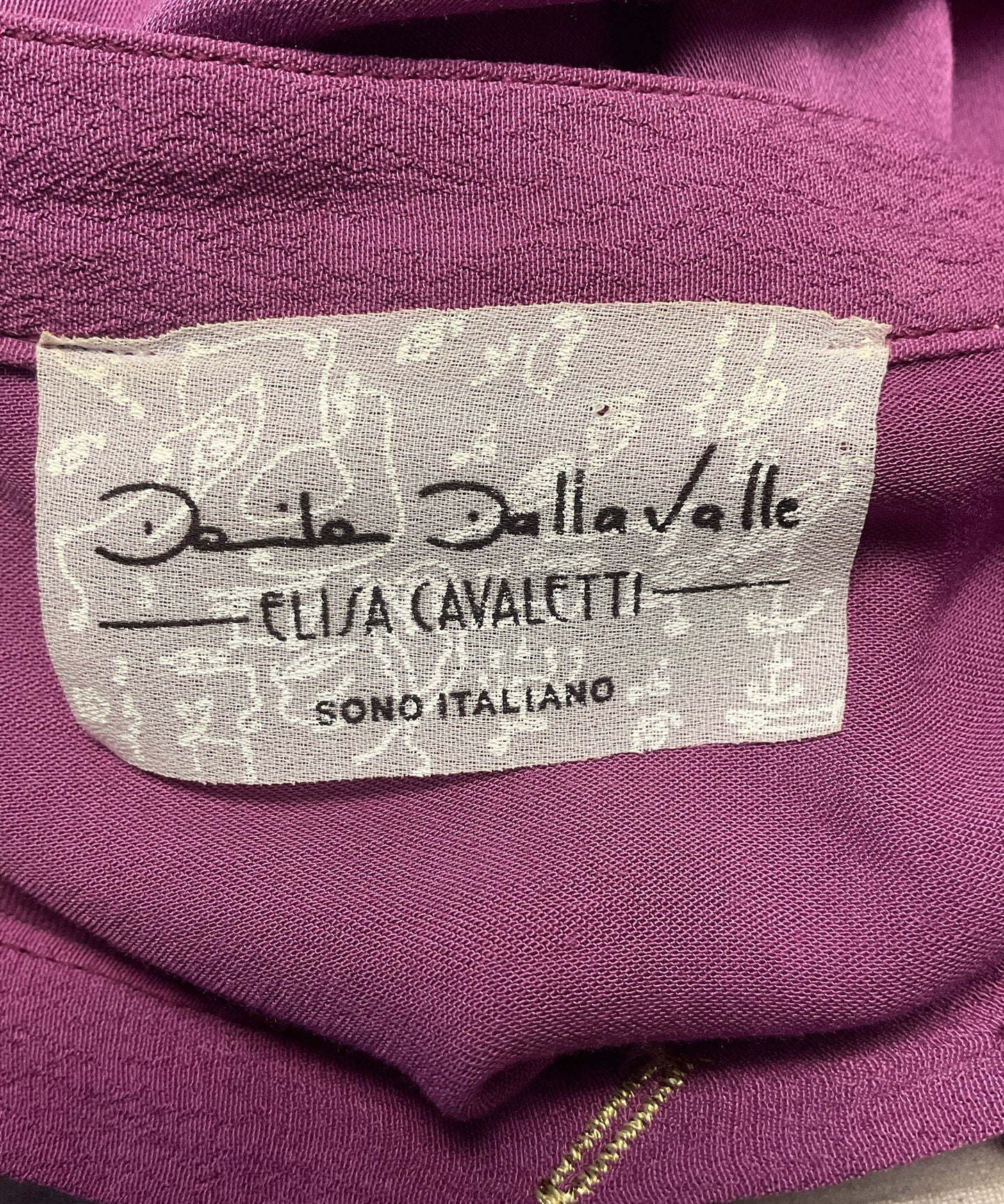 Elisa Cavaletti By Daniela Dallavalle Purple Silk Button Up Blouse - Size S