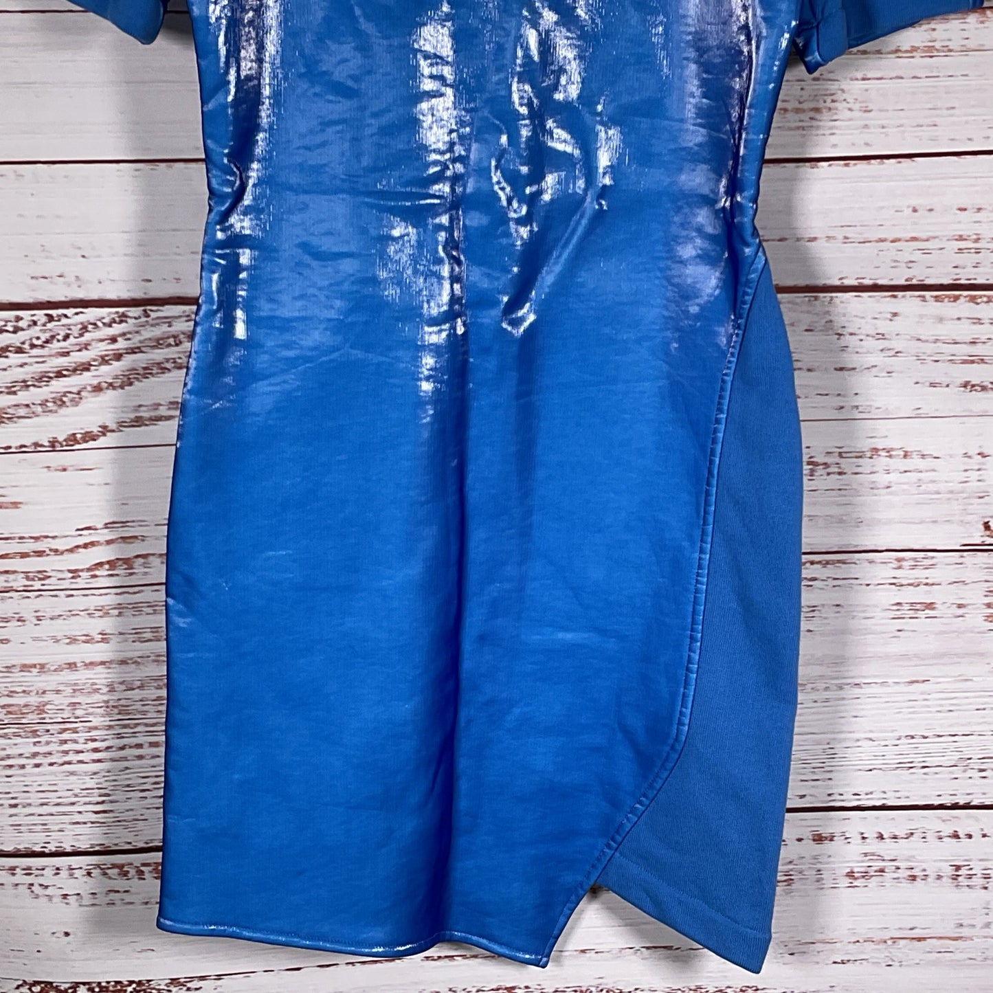 ZILVER Designs Pedro Lourenço Women's Blue Shimmery Short Dress- SZ S