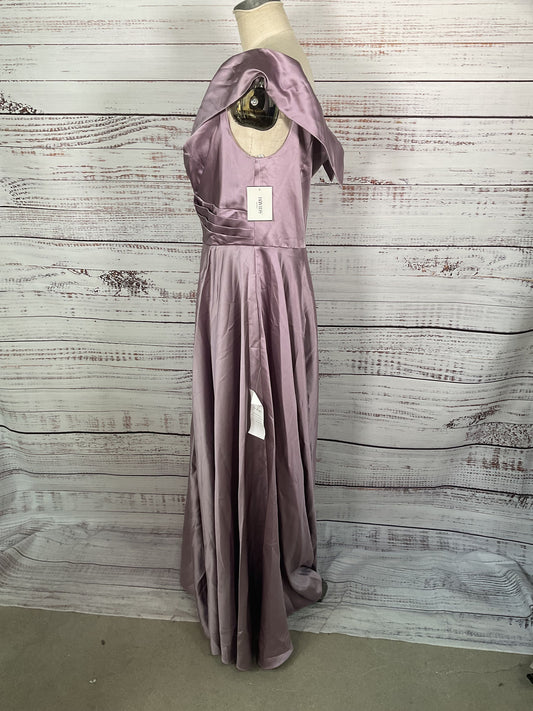 Oleg Cassini Lavender Off Shoulder Satin Ball Gown Dress - Size 18W New W/ Tags