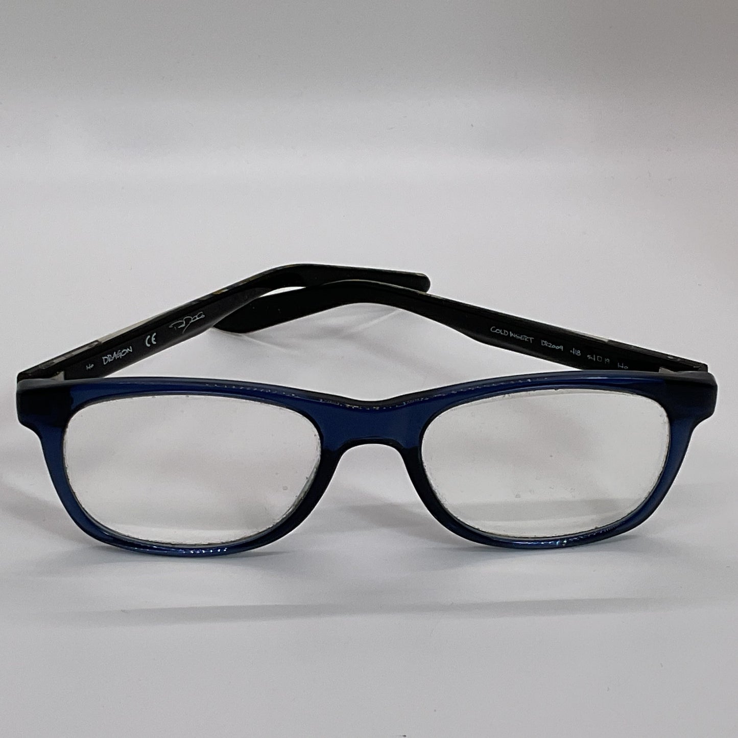 DRAGON DR2009 Cold Insert Clear Blue Eyeglasses- 54[ ]19 140 (FRAMES ONLY)
