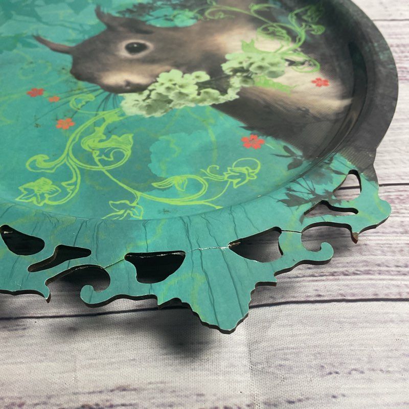 VTG. Ibride 16" Squirrel Tray W/ Scrollwork Made In France