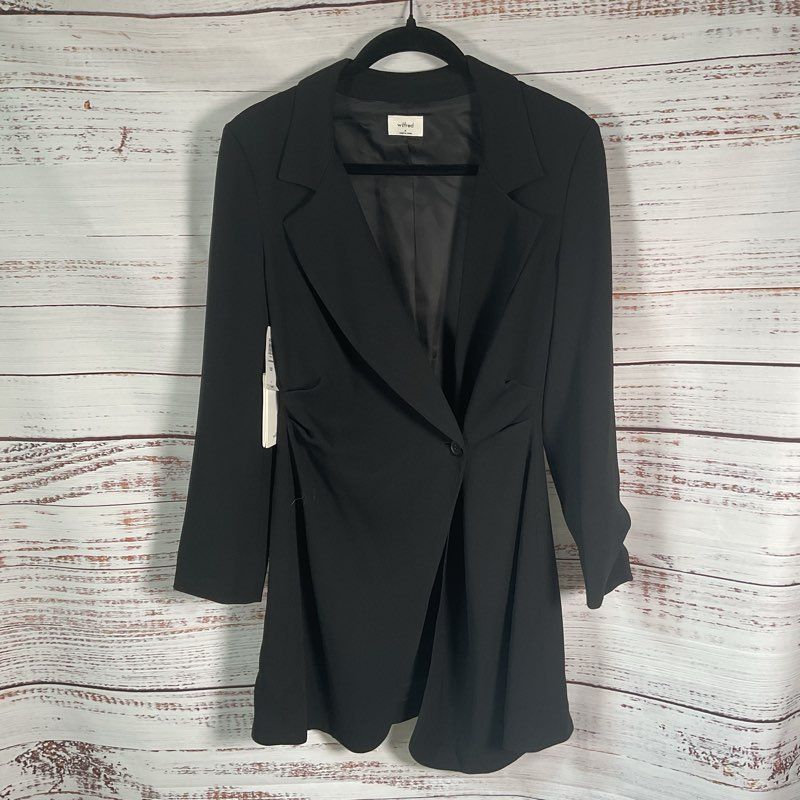 NWT Wilfred by Aritzia Black Audrina Wrap Blazer Formal Jacket - Size 4