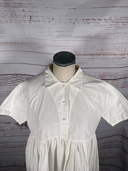 Women's Asciari Milano Italy Cotton Blend White Dress Size 1