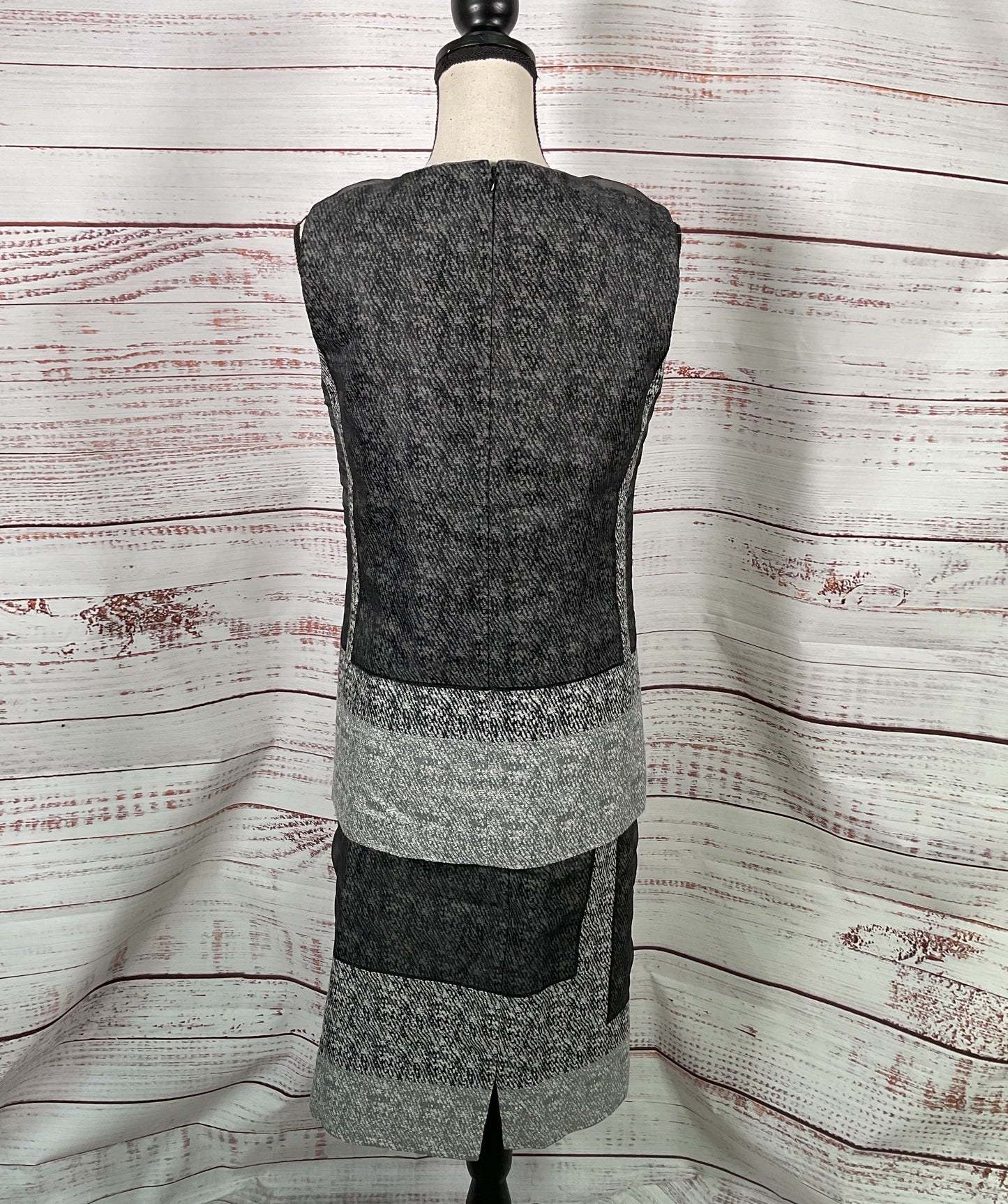 Lafayette 148 New York Blouse Skirt Set Gray 8/4