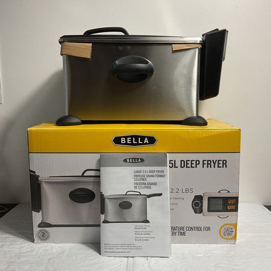 NOB Bella Large 3.5L Countertop Deep Fryer