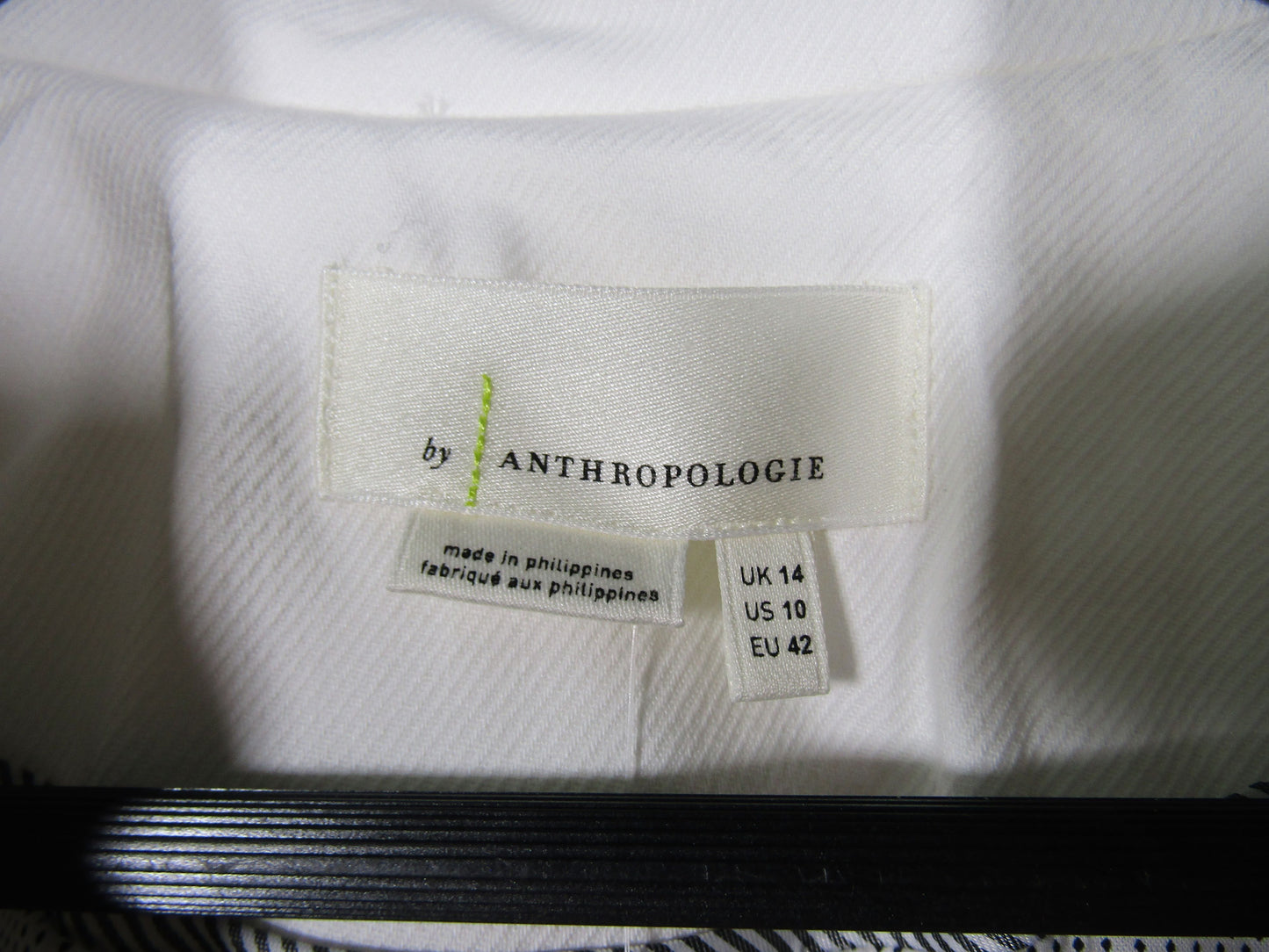 by Anthropologie Neve Women's White Utility Jacket Size 10