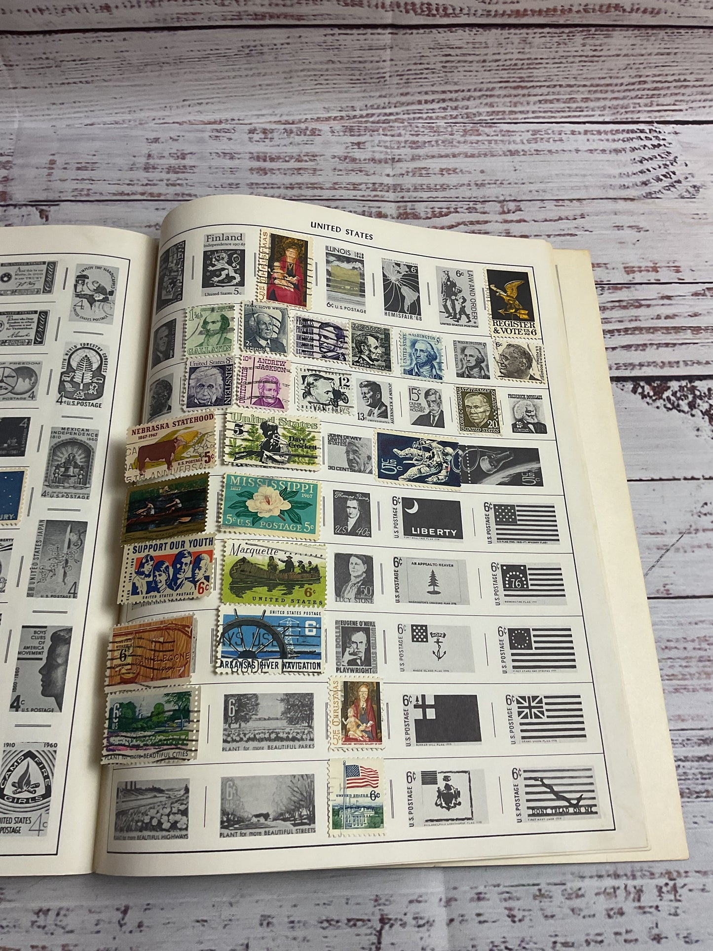 Explorer Stamp Album Partially Filled Lots Of Stamps