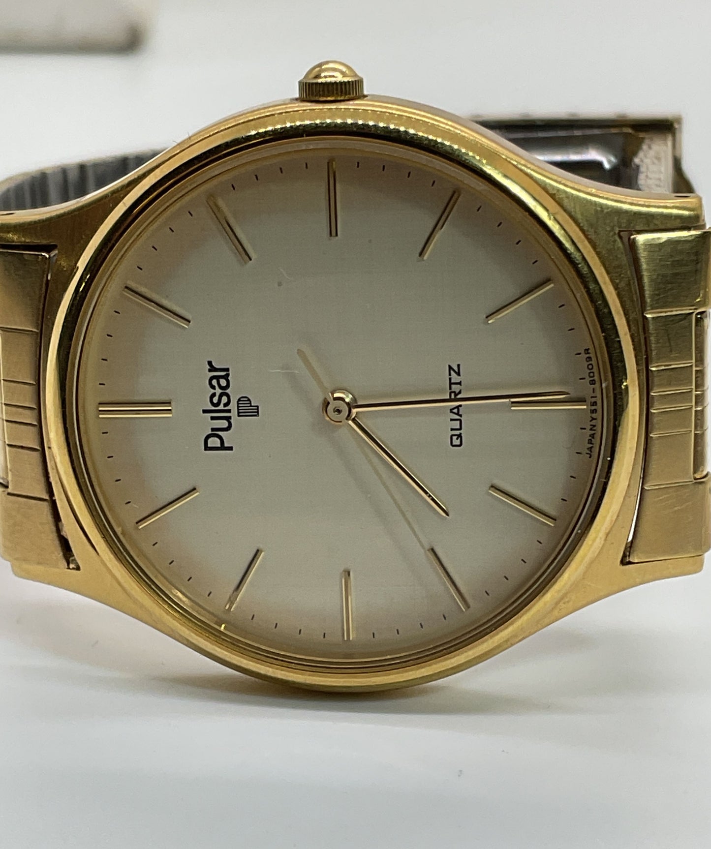 VTG. PULSAR Y551-8019 Gold Tone Quartz Men's Watch- NEEDS BATTERY