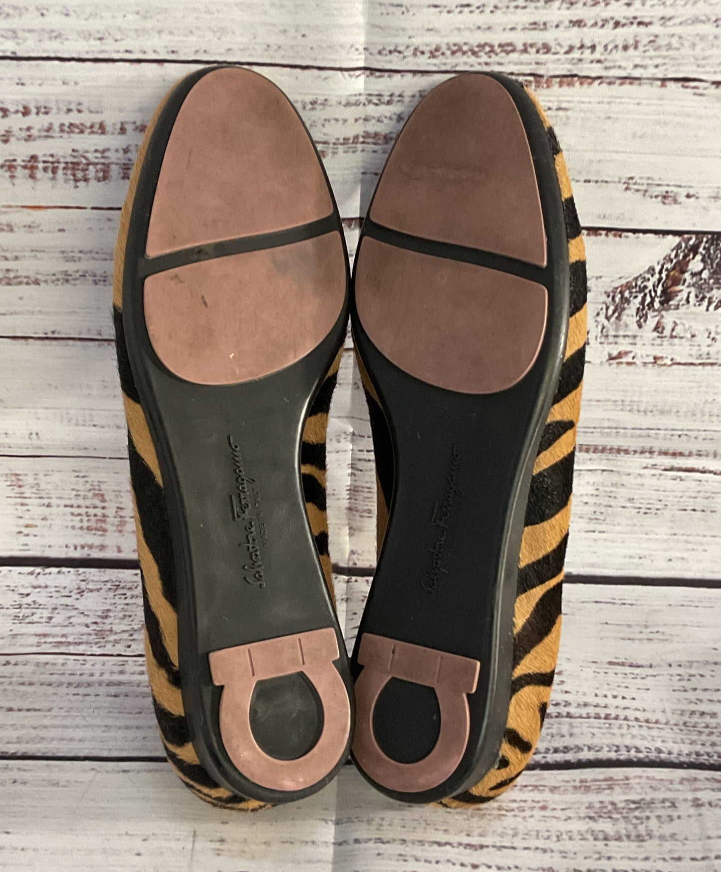 Salvatore Ferragamo Pony Hair Tiger Stripe Penny Loafer Flats Multicolor 5
