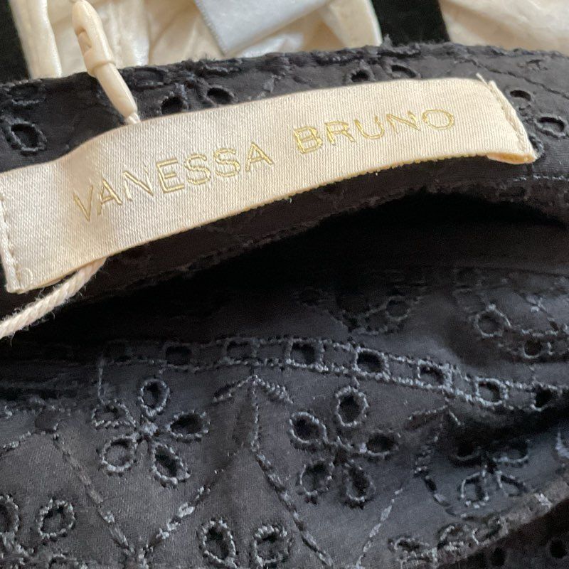 NWT VANESSA BRUNO Paris Women's Black Wide Leg High Waist Shorts- SZ 34/0 US