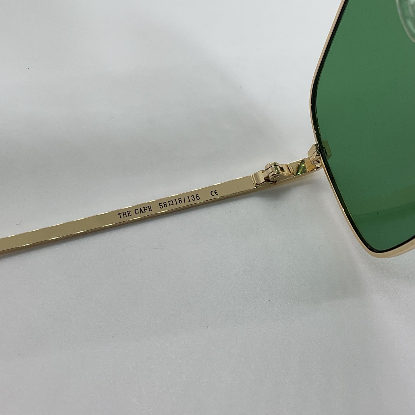 WE WORE WHAT Sunwear The Cafe Men's Gold Tone Aviator Sunglasses- 58[ ]18 136