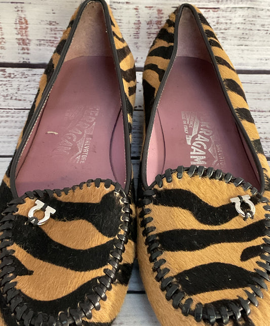 Salvatore Ferragamo Pony Hair Tiger Stripe Penny Loafer Flats Multicolor 5