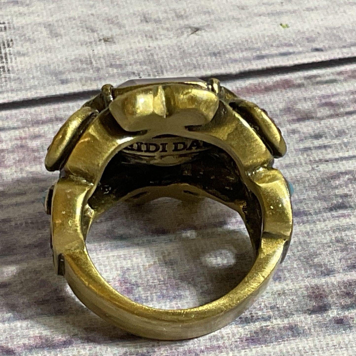 HEIDI DAUS Bronze & Rhinestone SZ 5.25 Ring