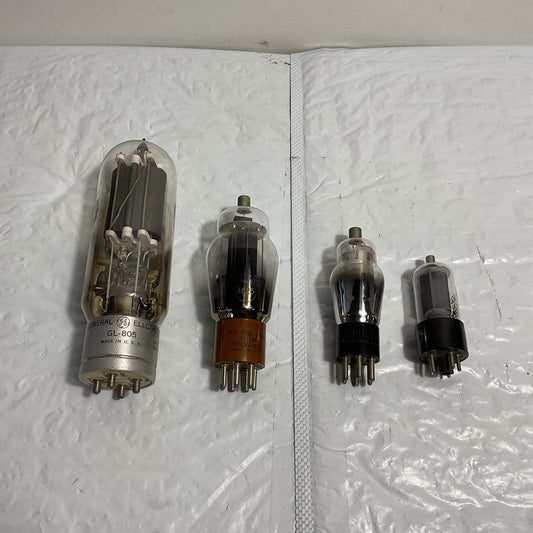 4 Vintage Radio Vacuum Tubes incl. General Electric GL805 (UNTESTED READ DESC.)