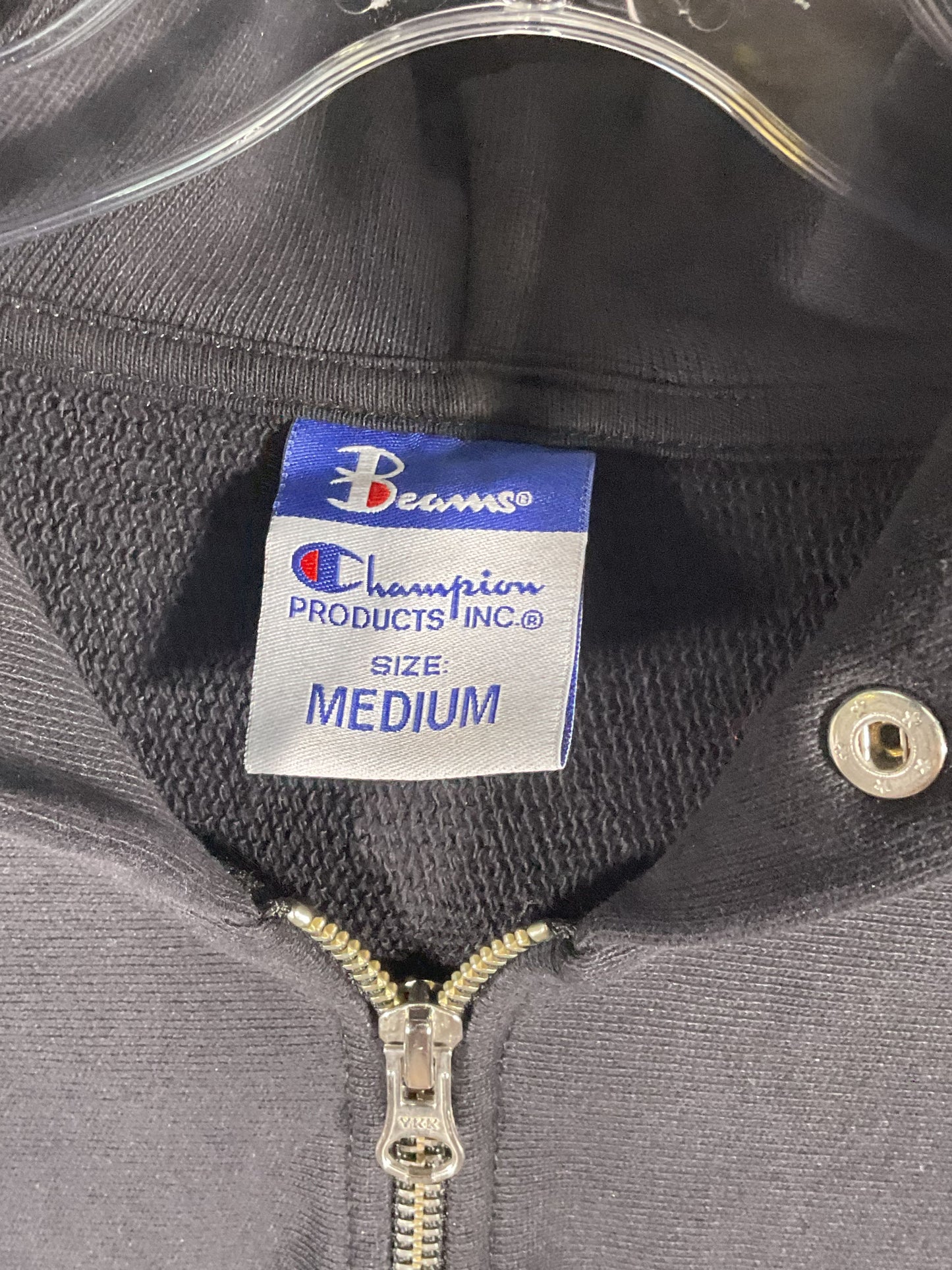 Champion Black Beams Side Zip Pullover Hoodie - Size M