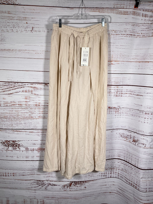 Cream CRventa Slit Sand Beige Linen Pants - Size 38 New W/ Tags