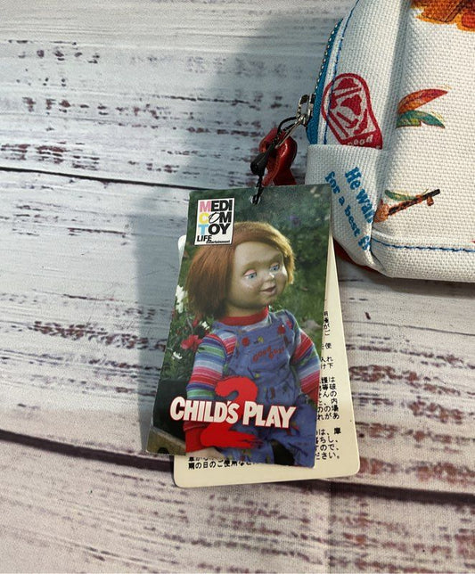 New Rare Medicom Toy Chucky " Child's Play Travel Bag White Small