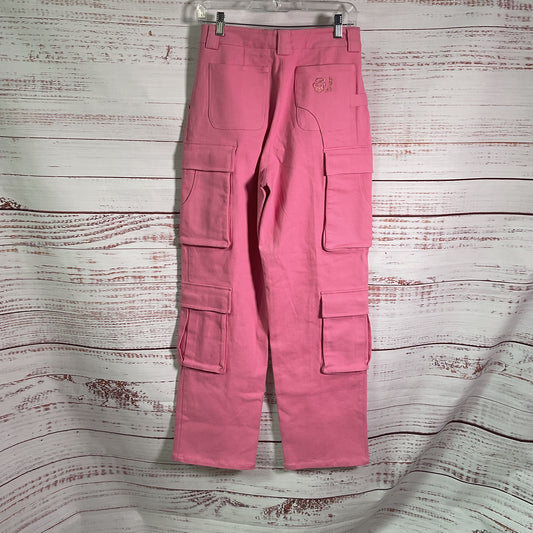 Guizio Pink Many Pocket Cotton Cargo Pants - Size S