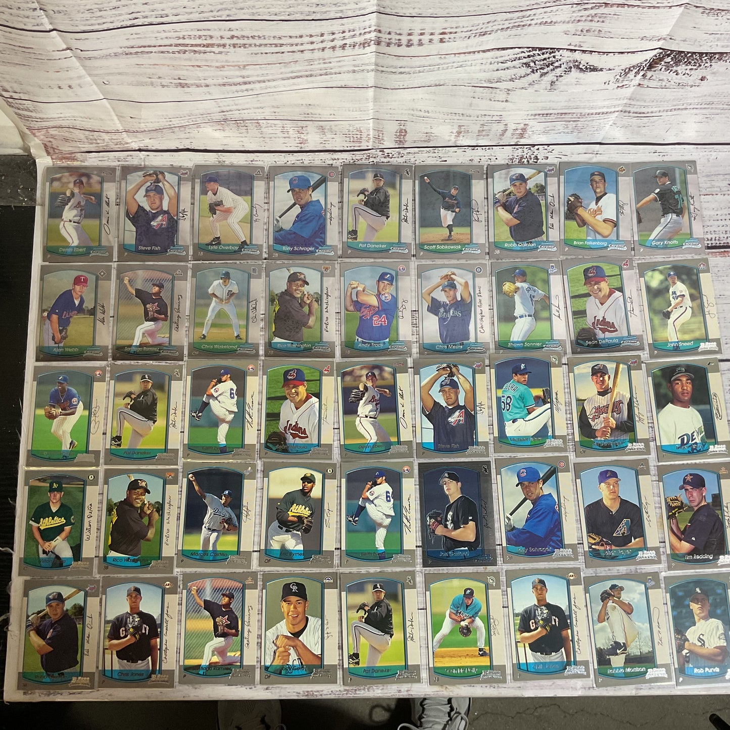 Set of 372 TOPPS 2000 Bowman & Bowman Chrome Baseball Cards