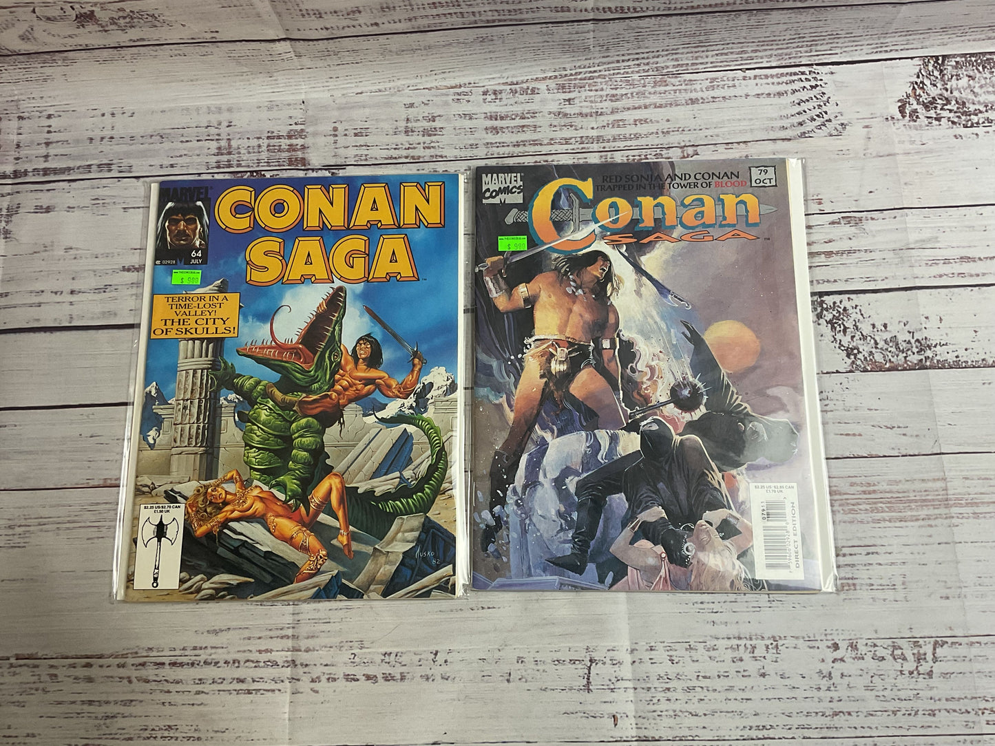 Lot Of 10 Conan Saga Comic Books