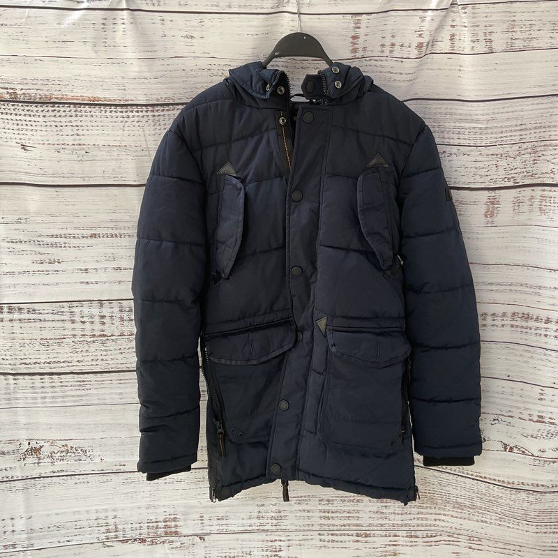 Superdry Navy Chinook Parka Jacket *MISSING FUR* - Size M