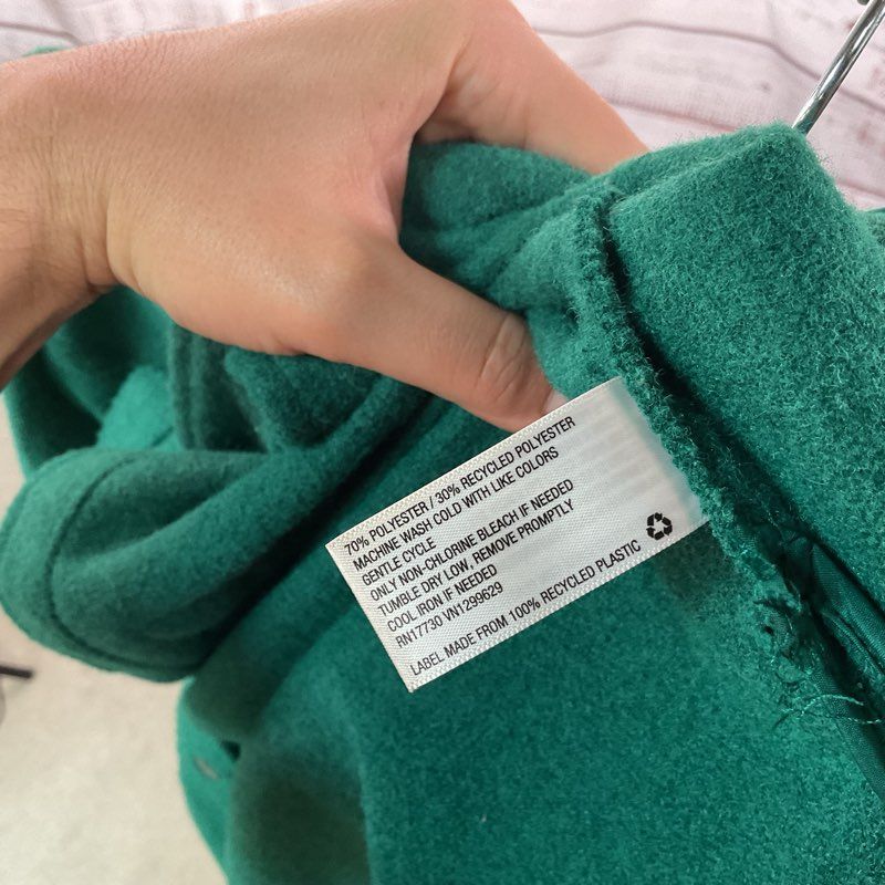 Wild Fable Green Shacket Full Button Oversized Fleece Jacket - Size M