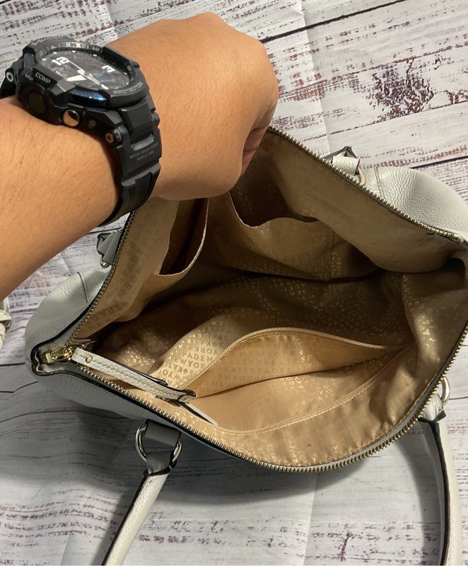 Kate Spade New York Berkshire Road Teegan Zip Leather Tote Bag Gray