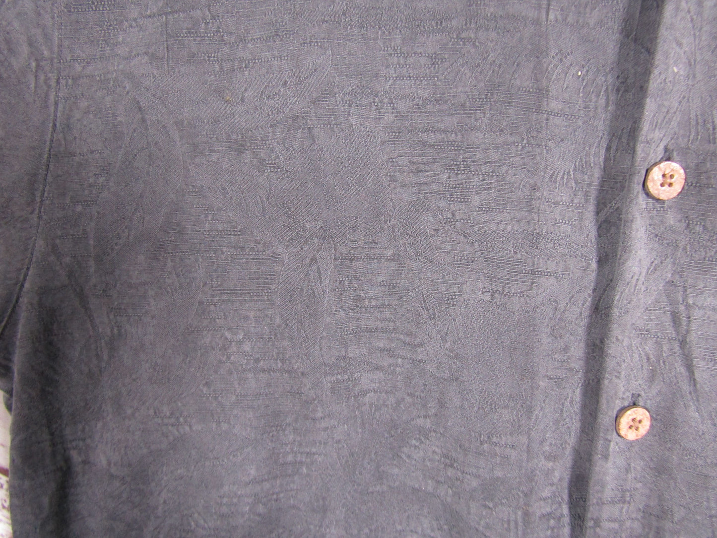 Tommy Bahama Martinis & Bikinis Men's Dark Gray Short Sleeve Button Down Shirt