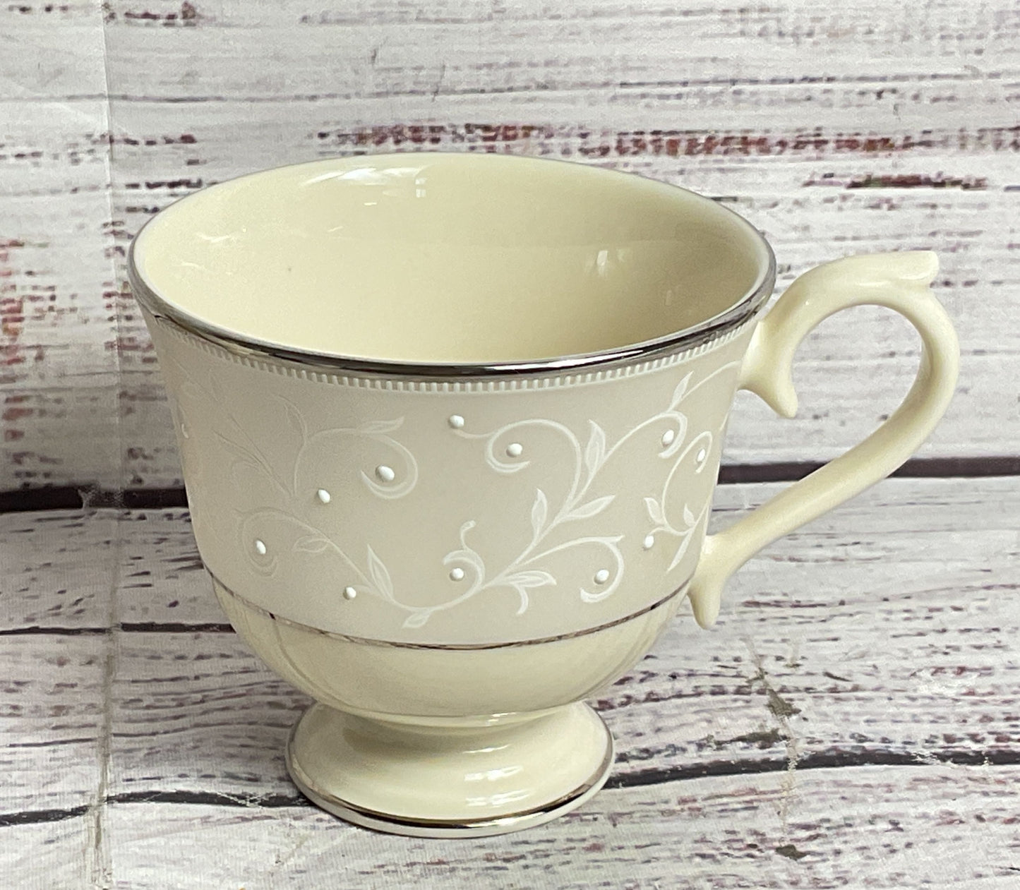 Lenox Pearl Innocence 3" Footed Lot of 8 Tea Cup Cream