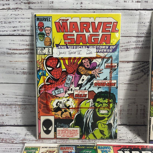 Lot Of 5 Vtg. Marvel Saga #2 5 8 9 10 Ungraded Superhero Comics 1985