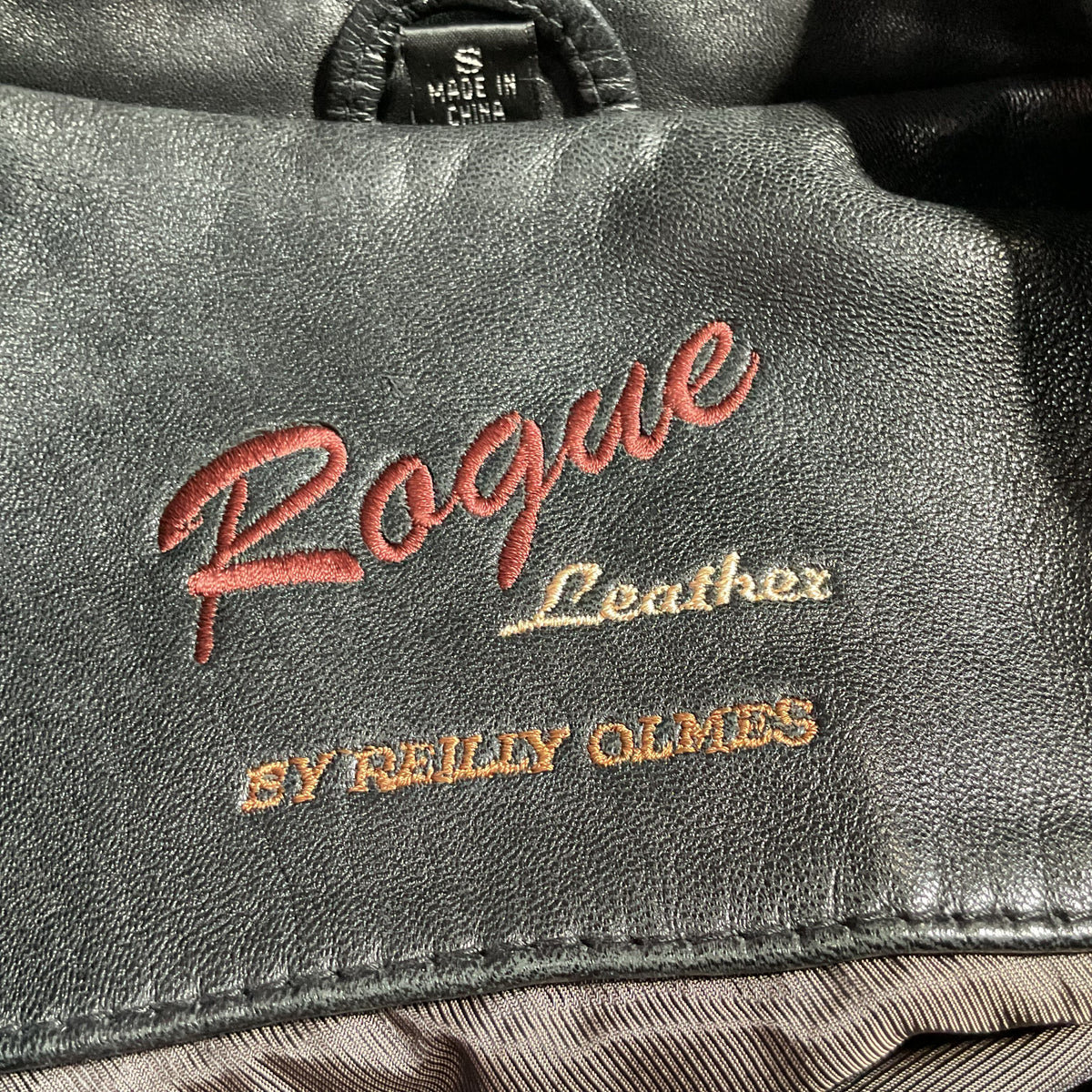 VTG. ROQUE Men's Black Distressed Leather Jacket- SZ S