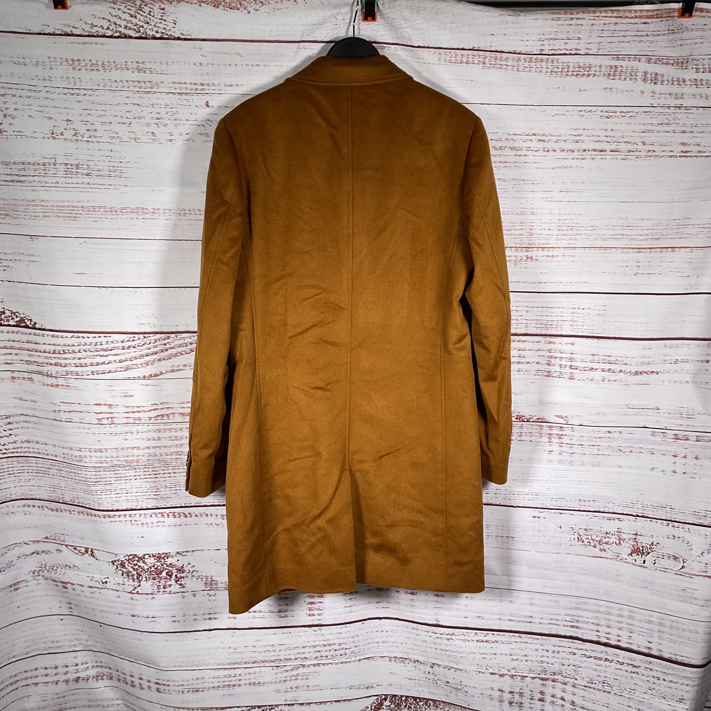 Ted Baker Camel Brown Wool 3 Button Overcoat - Size 38R