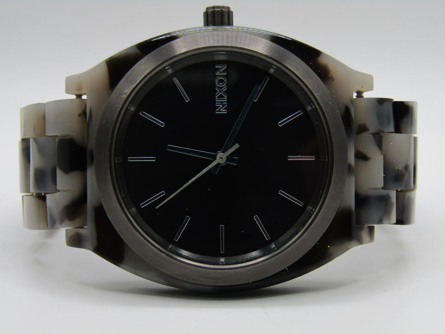 Nixon The Time Teller Acetate Men's Gray Tortoise Acetate Quartz Watch