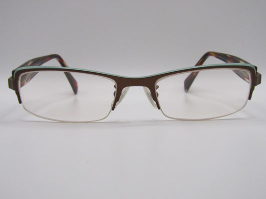 Face A Face Loris Women's Half-Rim Rectangular Eyeglasses Frame Made in France