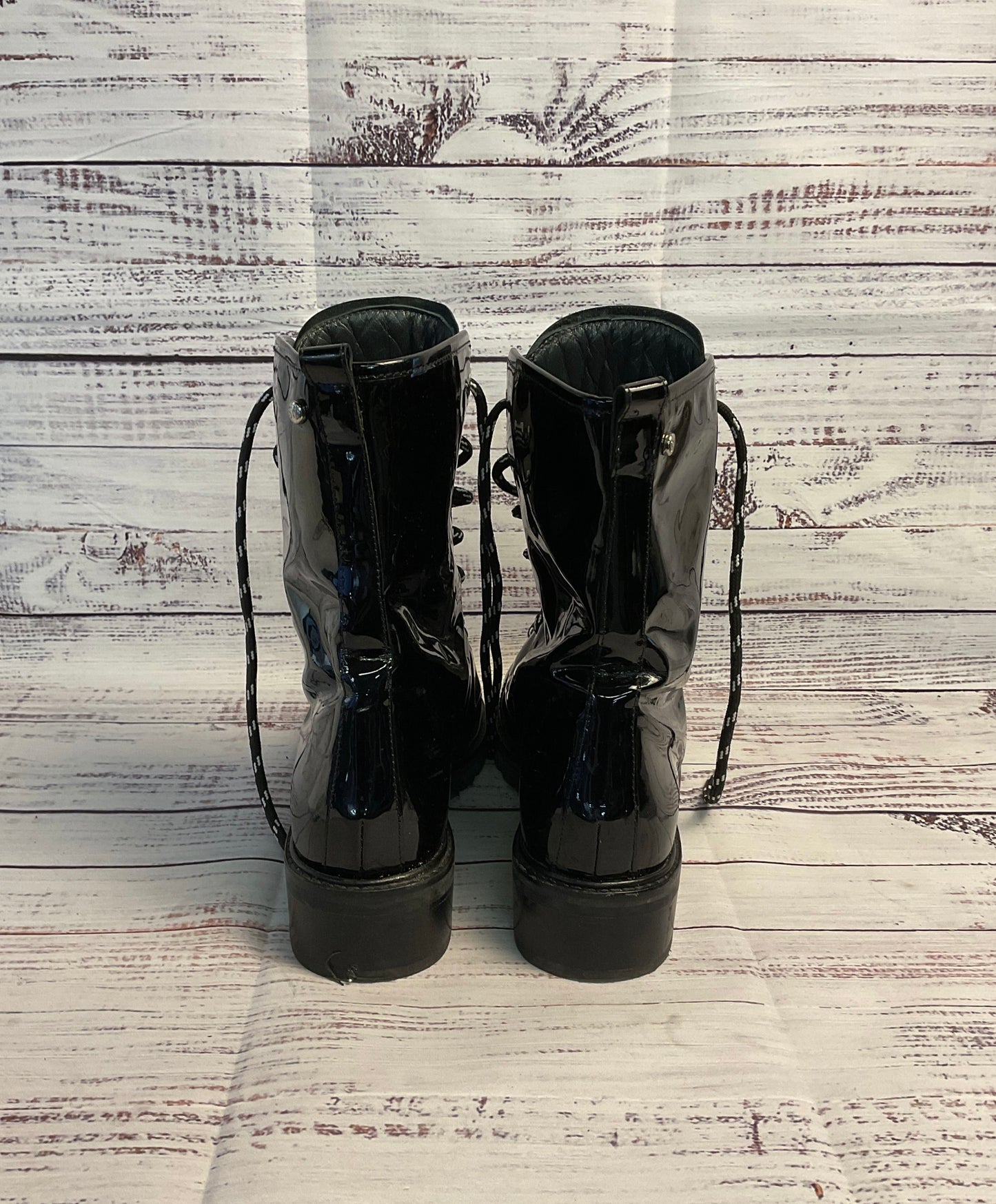 Stuart Weitzman Black Solid Metermaid Combat Boot Men 9