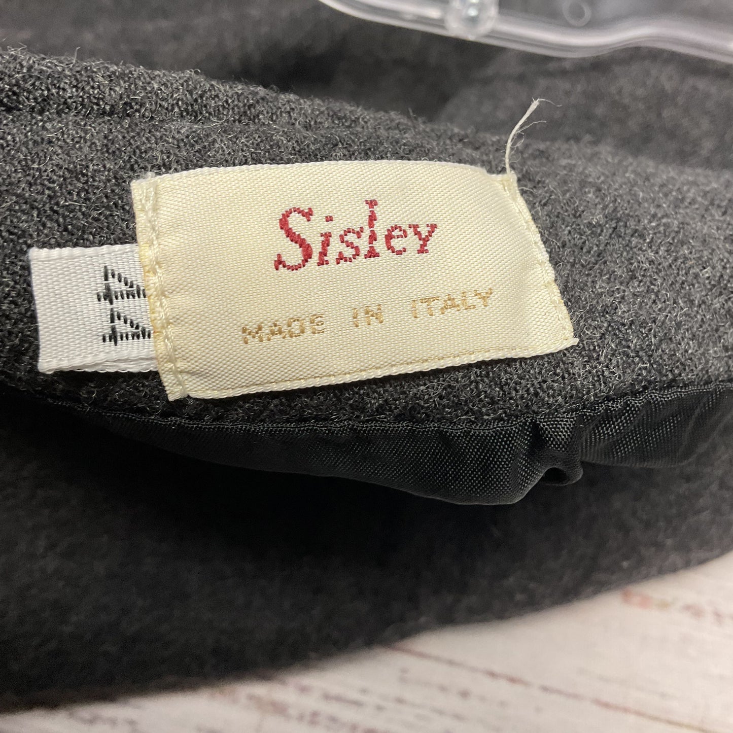 Sisley Dark Grey Wool Blend Asymmetrical Button Up Skirt - Size 44 US8