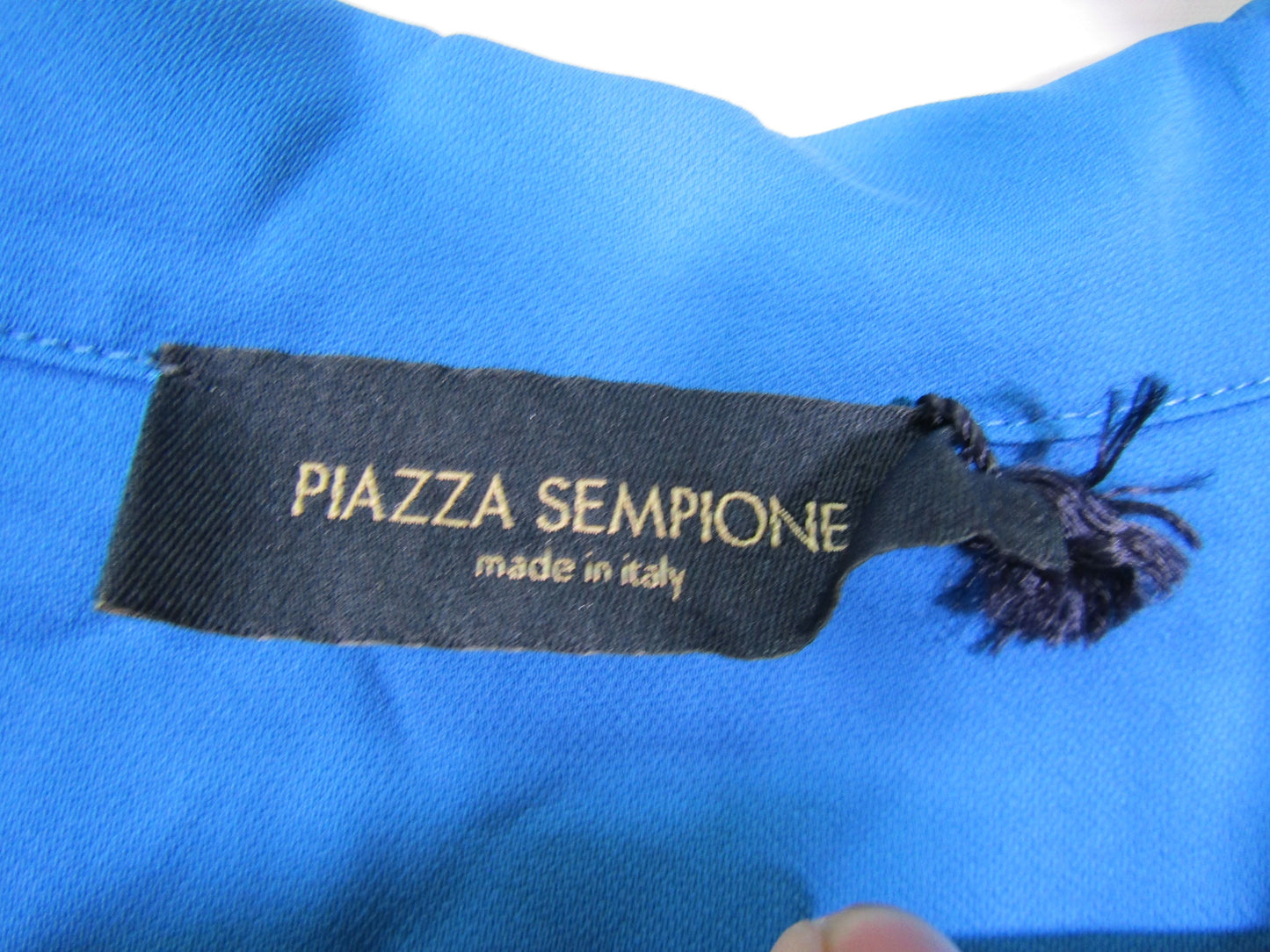 Piazza Sempione Women's Blue Collared Tunic Dress Size 42 Made in Italy